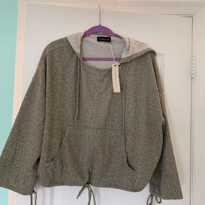 gray shimmer hoodie NWT size S from a boutique